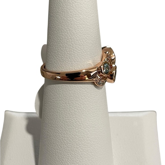 Bomb Party March 2026 “The Emily Ring” Rose Gold/Aquamarine - Size 6 NWT - Picture 2 of 4
